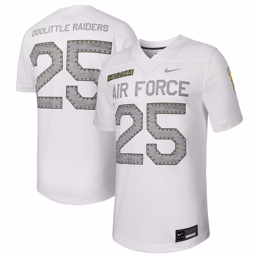#25 Air Force Falcons Nike Untouchable Football Replica Jersey - White - Jersey