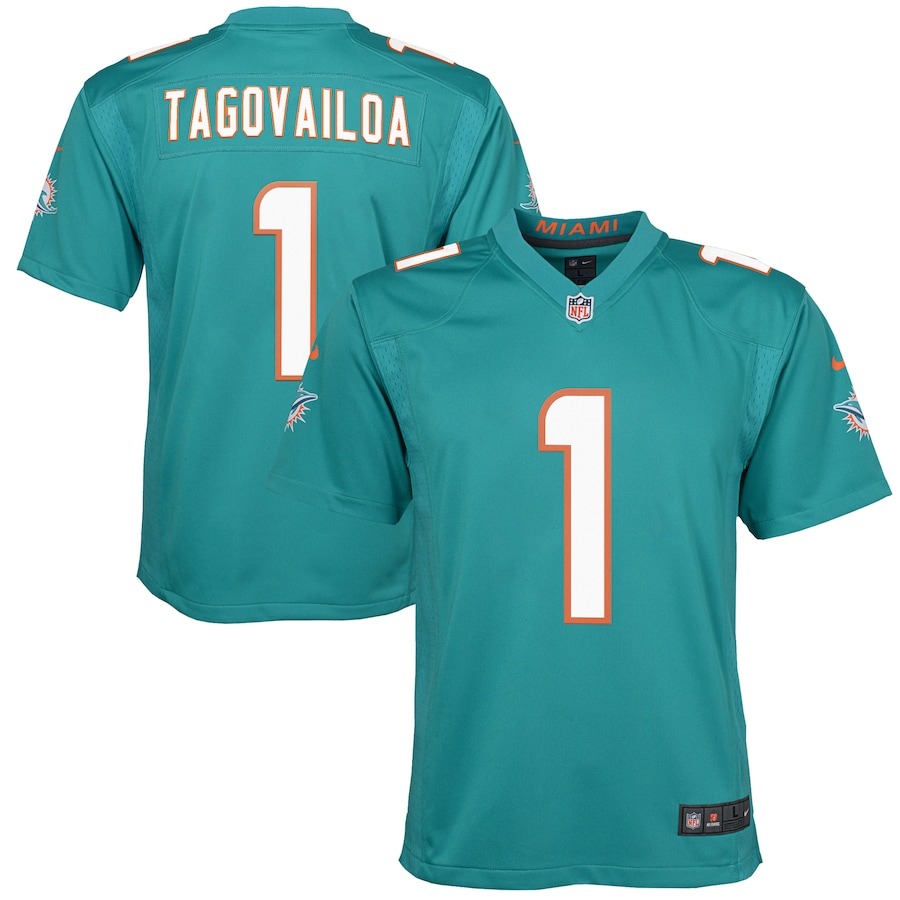 Youth Miami Dolphins Tua Tagovailoa Nike Aqua Game Jersey - Jersey