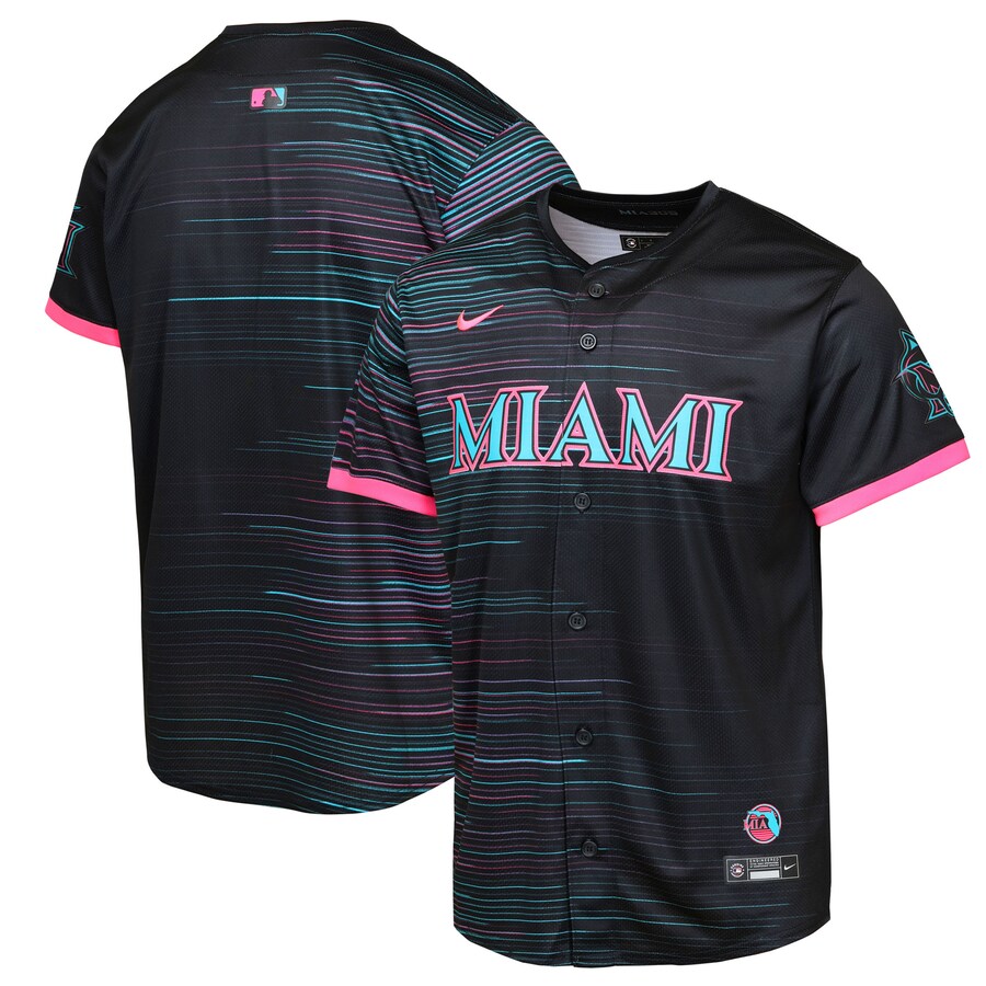Youth Miami Marlins Black 2025 City Connect Limited Jersey - Jersey