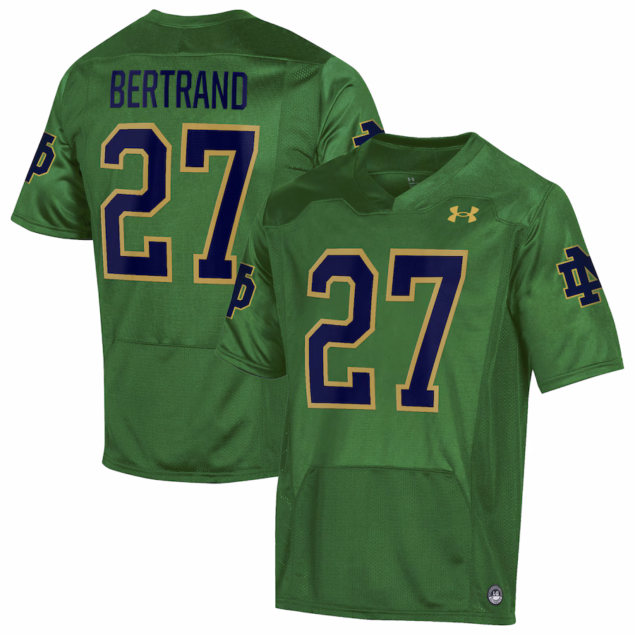 JD Bertrand Notre Dame Fighting Irish Under Armour Player Game Jersey - Green - Jersey