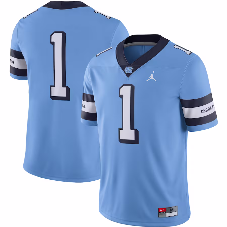 #1 North Carolina Tar Heels Jordan Brand College Alternate Game Jersey - Carolina Blue - Jersey