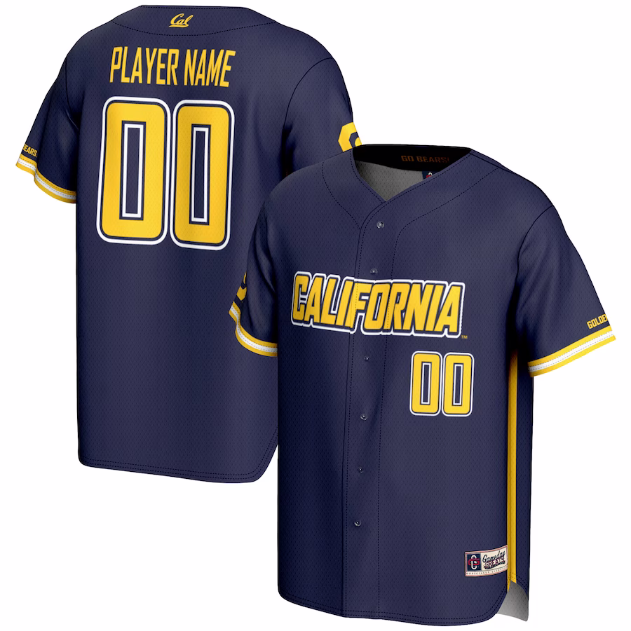 Cal Bears GameDay Greats NIL Pick-A-Player Lightweight Baseball Jersey - Navy - Jersey