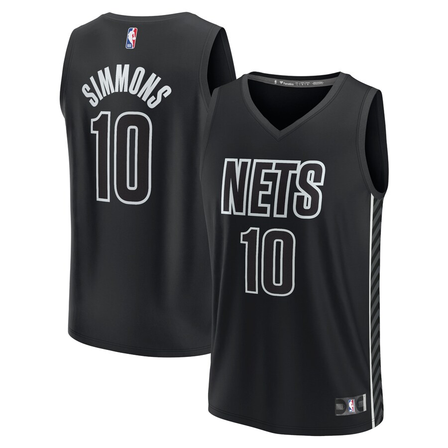 Men's Brooklyn Nets Ben Simmons Fanatics Black Fast Break Replica Player Jersey - Statement Edition - Jersey