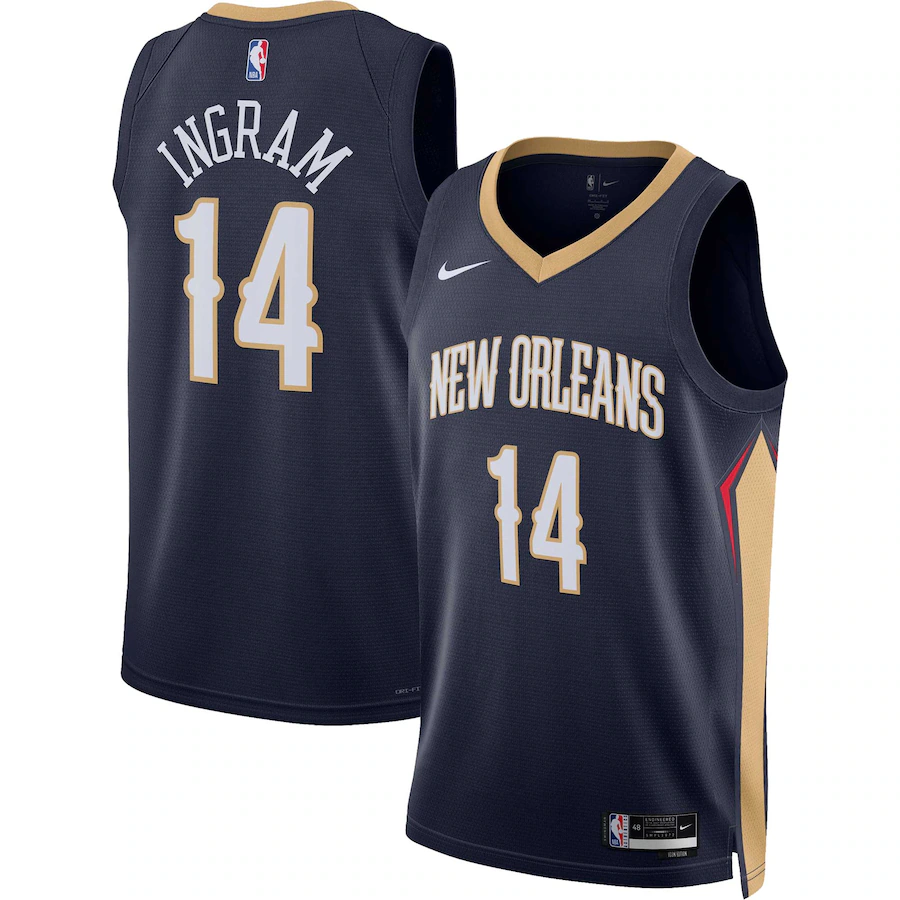Unisex New Orleans Pelicans Brandon Ingram Nike Navy Swingman Jersey - Icon Edition - Jersey