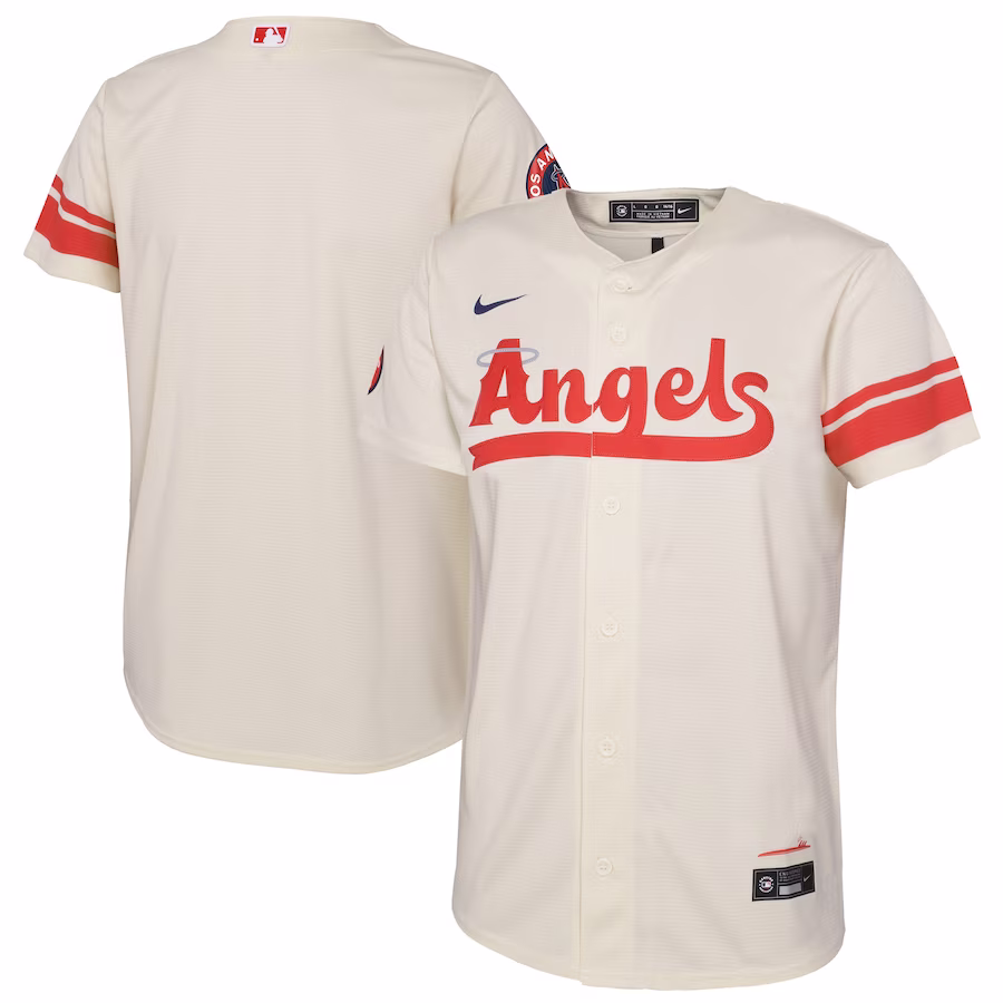 Youth Los Angeles Angels Nike Cream City Connect Replica Team Jersey - Jersey