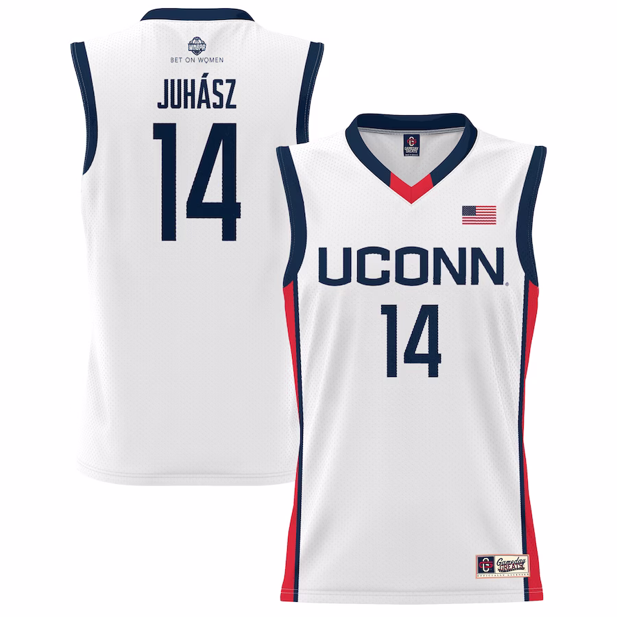 Dorka Juhasz UConn Huskies GameDay Greats Unisex Lightweight Basketball Alumni Jersey - White - Jersey