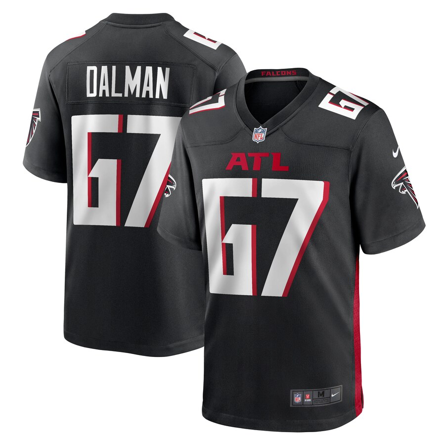 Men's Atlanta Falcons Drew Dalman Nike Black Game Jersey - Jersey