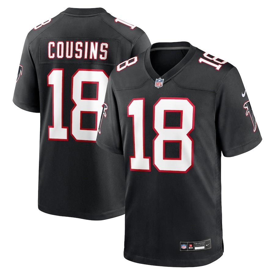 Men's Atlanta Falcons Kirk Cousins Nike Black Alternate Game Player Jersey - Jersey