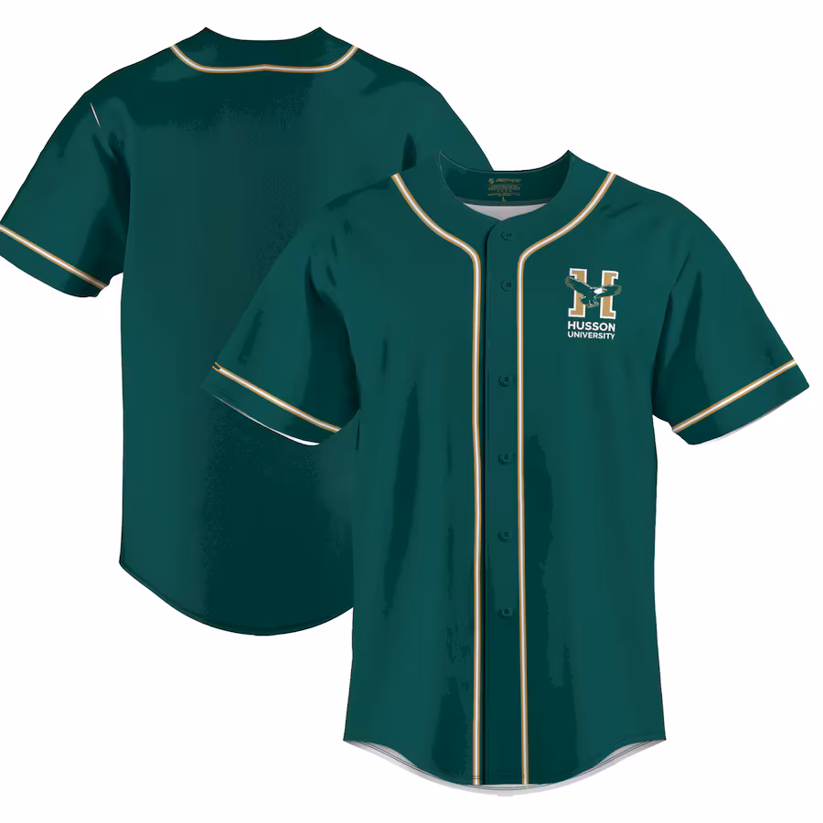 Youth ProSphere Green Husson University Eagles  Baseball Jersey - Jersey