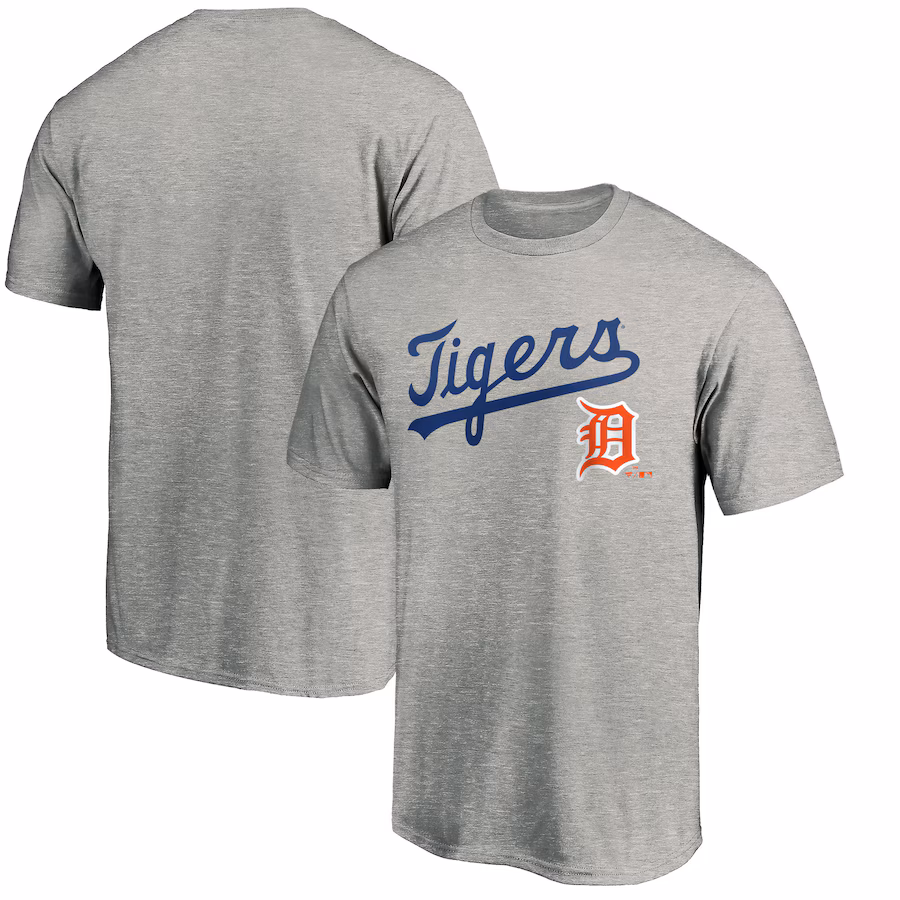 Men's Detroit Tigers Heather Gray Cooperstown Collection Wahconah T-Shirt - Jersey