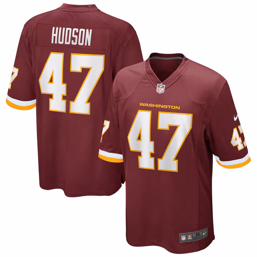 Men's Nike Khaleke Hudson Washington Football Team Burgundy Game Player Jersey - Jersey