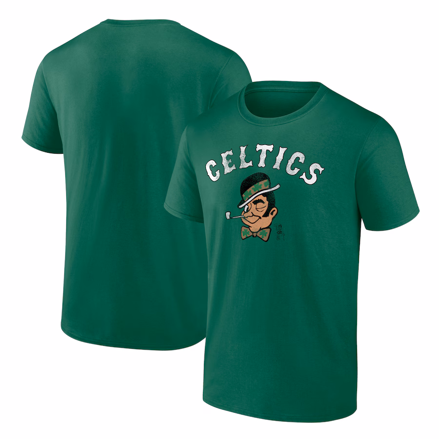 Men's Boston Celtics Kelly Green Push Ahead T-Shirt - Jersey