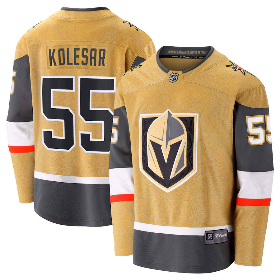 Men's Vegas Golden Knights Keegan Kolesar Fanatics Gold Home Breakaway Jersey - Jersey