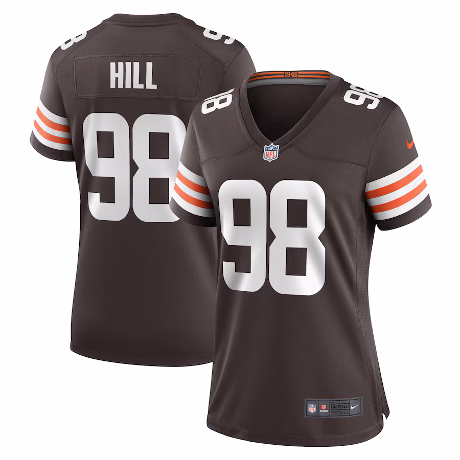 Women's Cleveland Browns Trysten Hill Nike Brown Game Jersey - Jersey