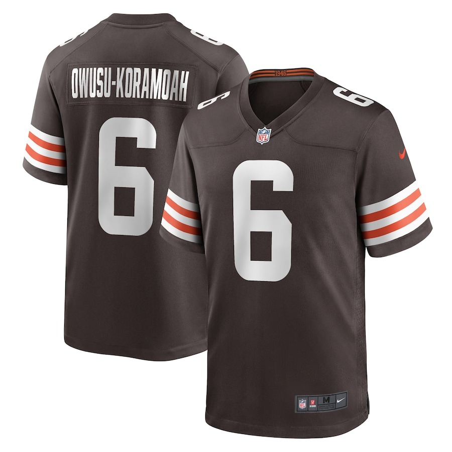 Men's Cleveland Browns Jeremiah Owusu-Koramoah Nike Brown Team Game Jersey - Jersey