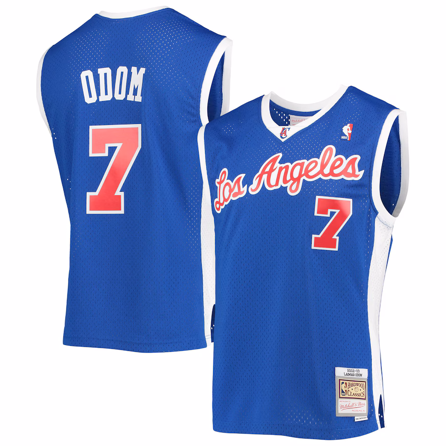 Men's LA Clippers Lamar Odom Mitchell & Ness Royal 2001/02 Hardwood Classics Swingman Jersey - Jersey