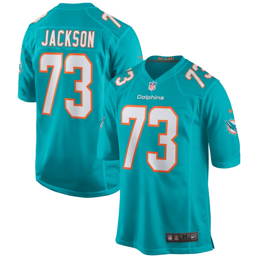 Men's Miami Dolphins Austin Jackson Nike Aqua Player Game Jersey - Jersey