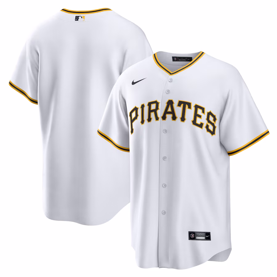 Men's Pittsburgh Pirates Nike White Home Replica Team Jersey - Jersey