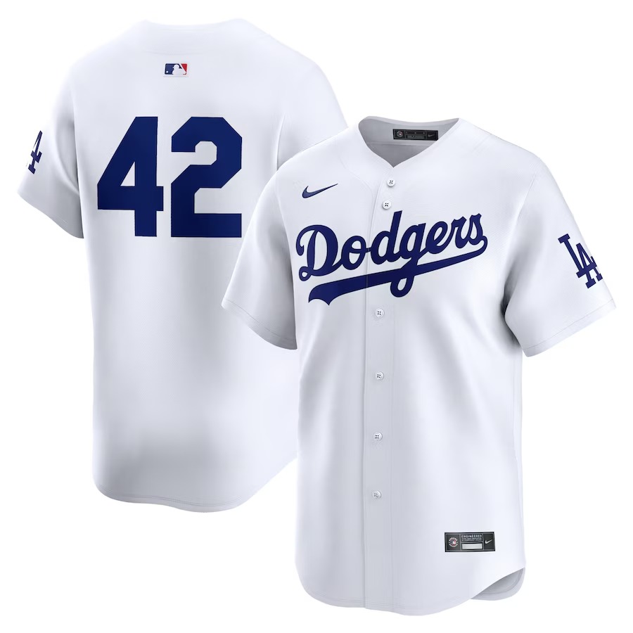 Men's Los Angeles Dodgers  Nike White 2024 Jackie Robinson Day Home Limited Jersey - Jersey
