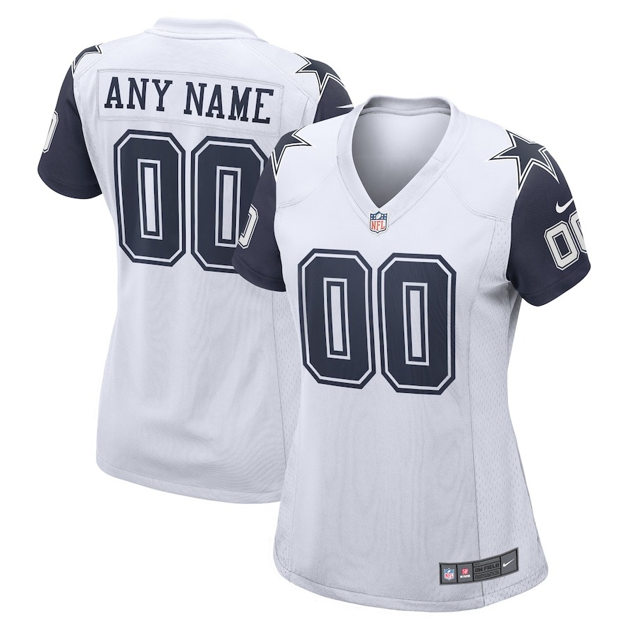Women's Dallas Cowboys  Nike White Alternate Custom Game Jersey - Jersey