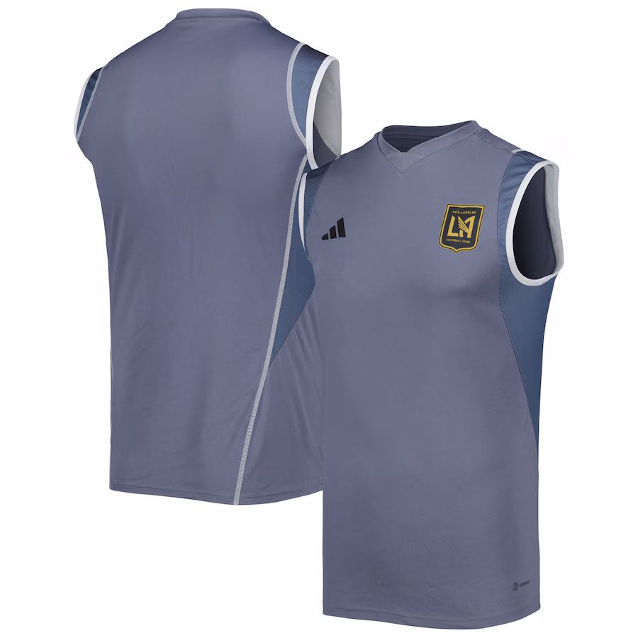 Men's LAFC adidas Gray 2023 On-Field Sleeveless Training Jersey - Jersey
