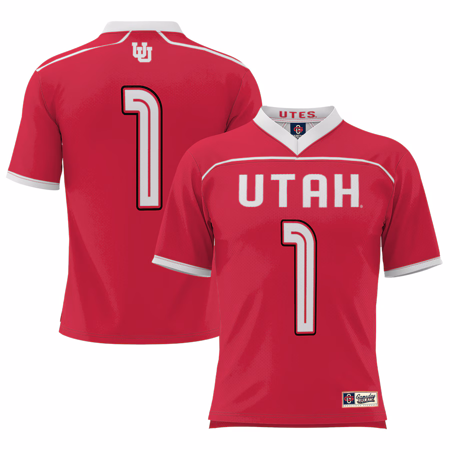 Utah Utes GameDay Greats Youth #1 Lightweight Lacrosse Jersey - Red - Jersey