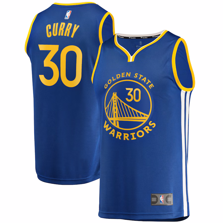 Youth Golden State Warriors Stephen Curry Fanatics Royal 2022/23 Fast Break Replica Player Jersey - Icon Edition - Jersey