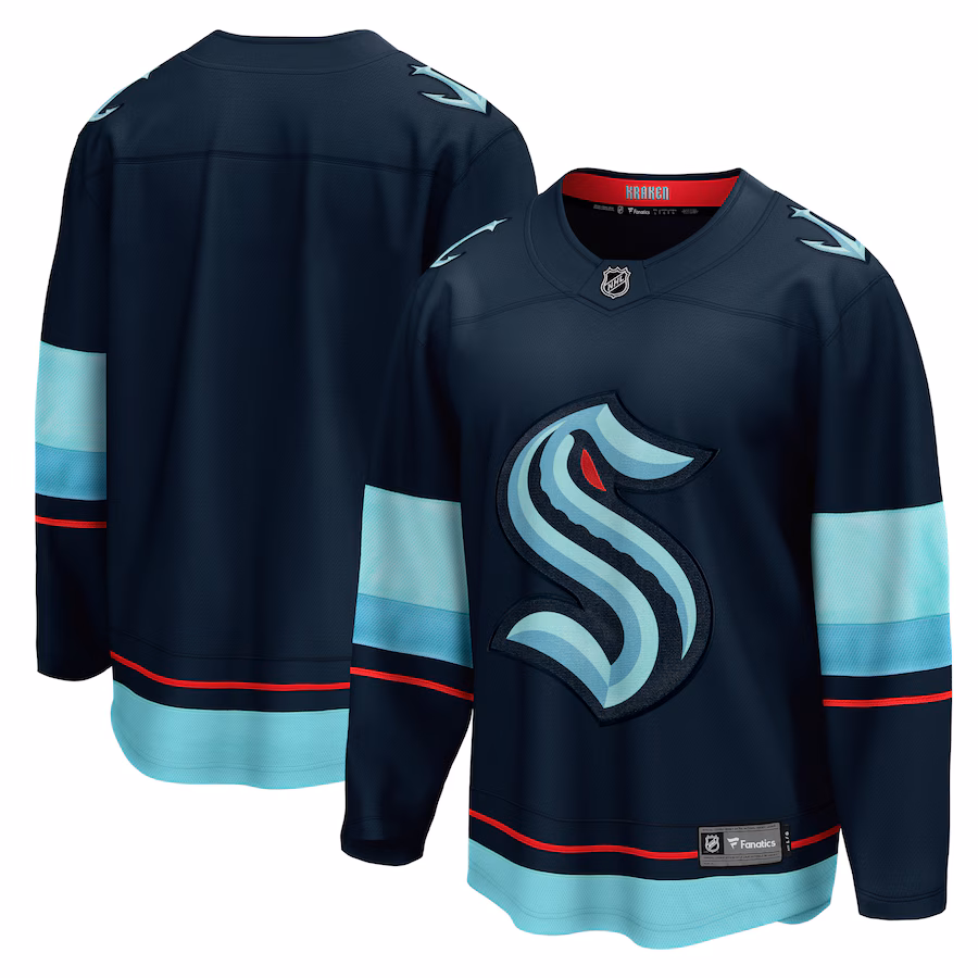 Men's Seattle Kraken Fanatics Deep Sea Blue Home Breakaway Jersey - Jersey
