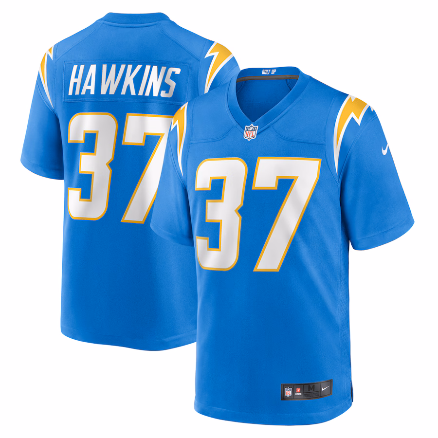 Men's Los Angeles Chargers Jaylinn Hawkins Nike  Powder Blue  Game Jersey - Jersey