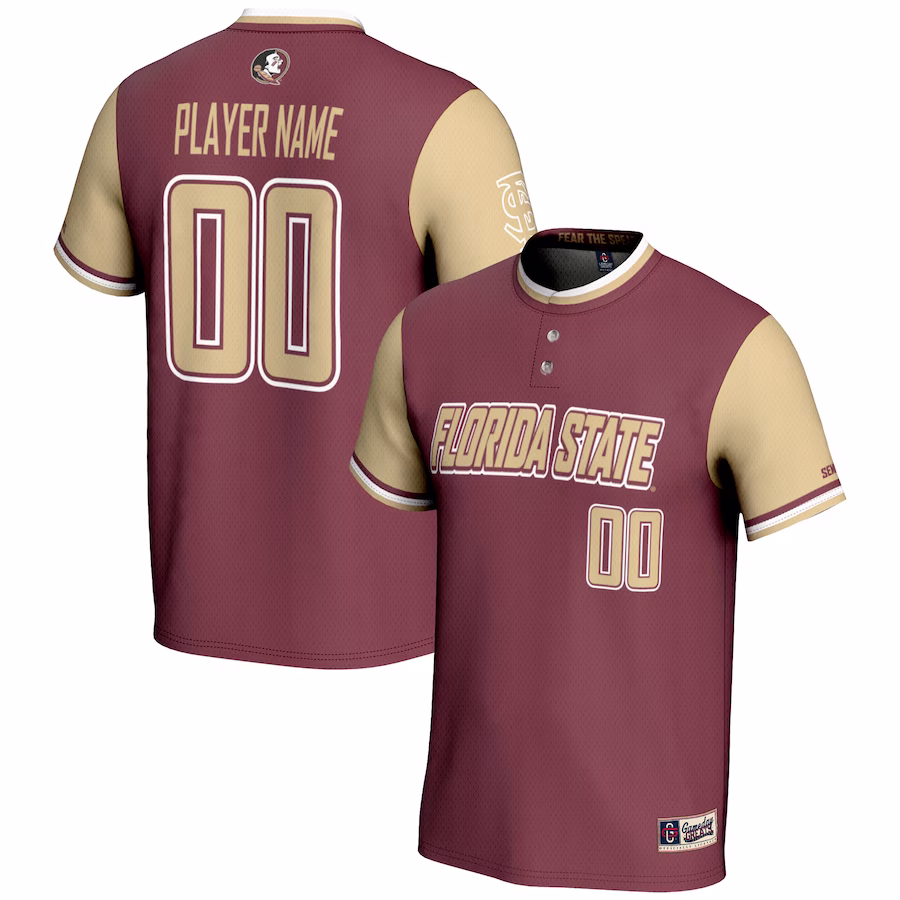 Florida State Seminoles GameDay Greats Unisex NIL Pick-A-Player Lightweight Softball Jersey - Garnet - Jersey