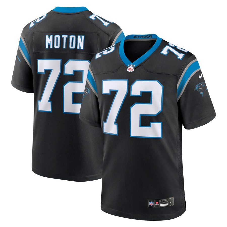 Men's Carolina Panthers Taylor Moton Nike Black Team Game Jersey - Jersey
