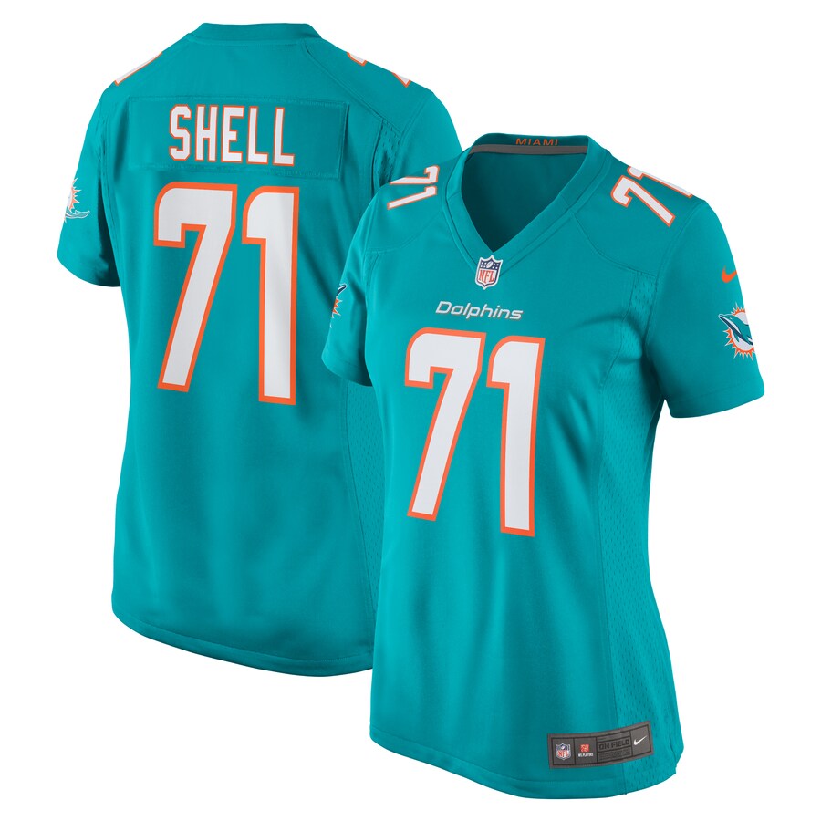Women's Miami Dolphins Brandon Shell Nike Aqua Home Game Player Jersey - Jersey