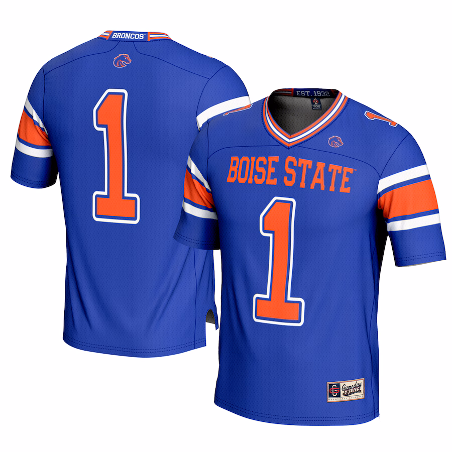 Men's GameDay Greats #1 Royal Boise State Broncos Football Jersey - Jersey
