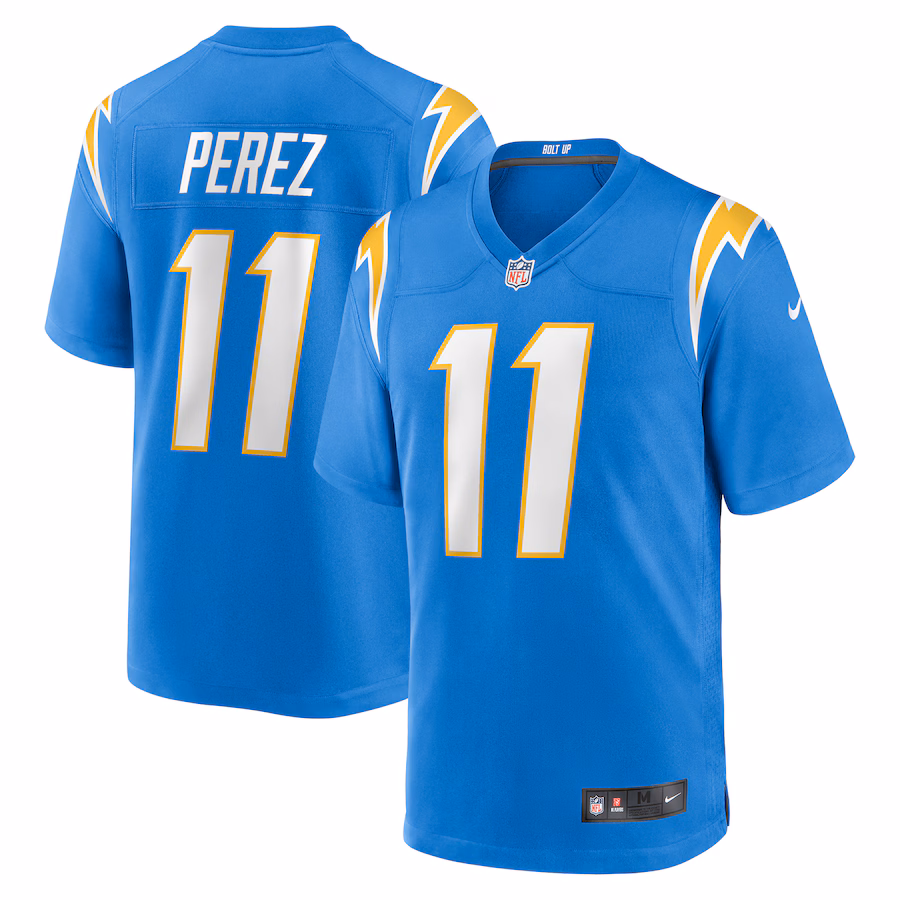 Men's Los Angeles Chargers Luis Perez Nike Powder Blue Team Game Jersey - Jersey