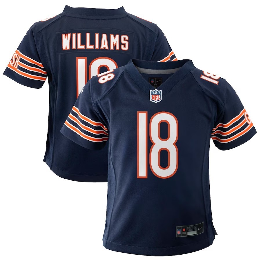 Youth Chicago Bears Caleb Williams Nike Navy Player Game Jersey - Jersey