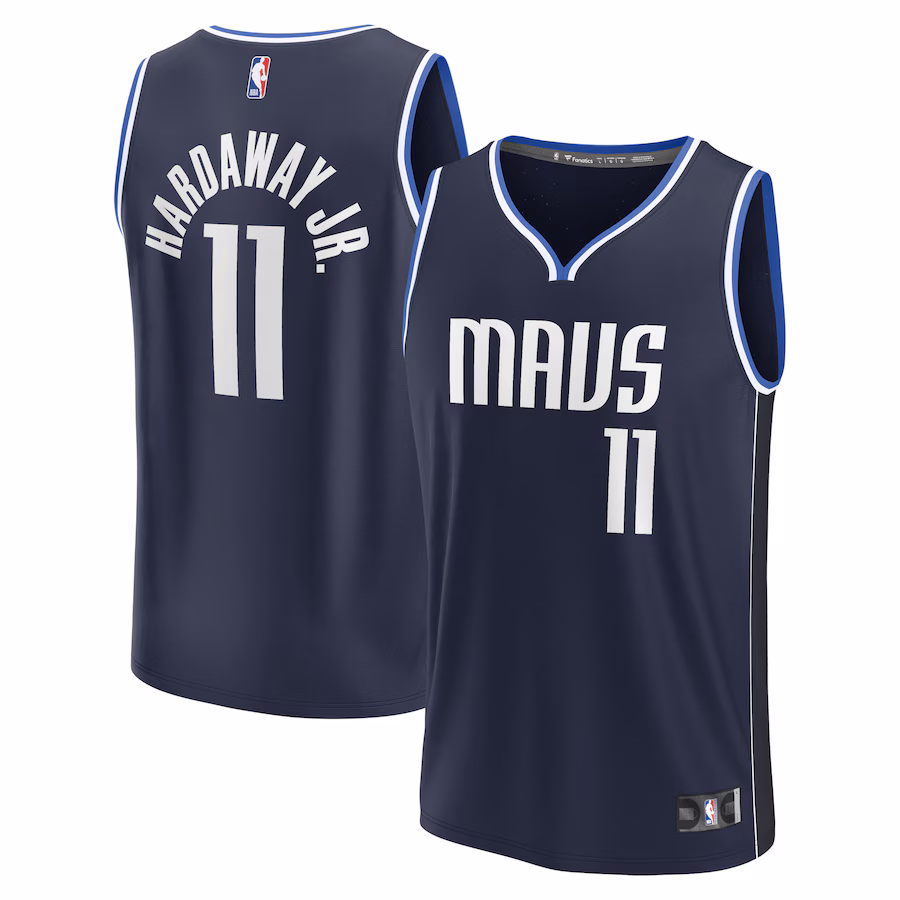 Men's Dallas Mavericks Tim Hardaway Jr. Fanatics Navy Fast Break Replica Player Jersey - Statement Edition - Jersey