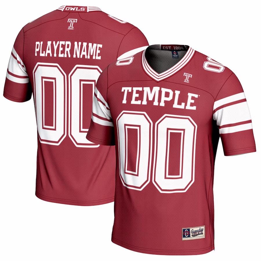 Temple Owls GameDay Greats Youth NIL Pick-A-Player Football Jersey - Crimson - Jersey
