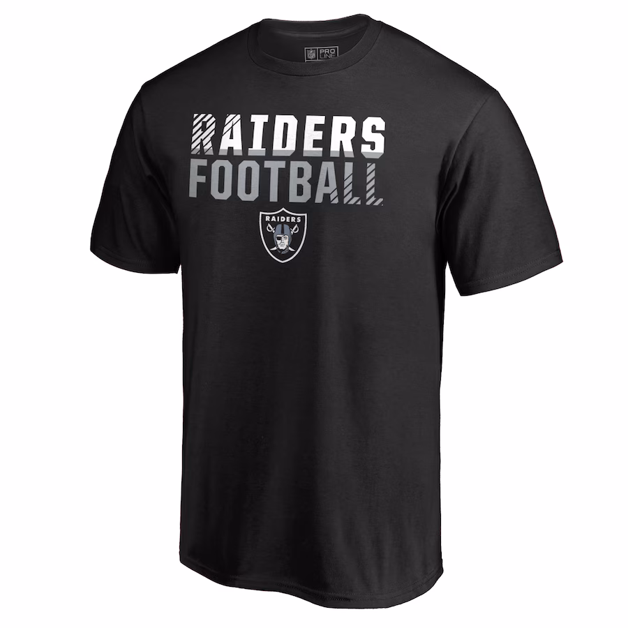 Men's Las Vegas Raiders Black Iconic Collection Fade Out T-Shirt - Jersey