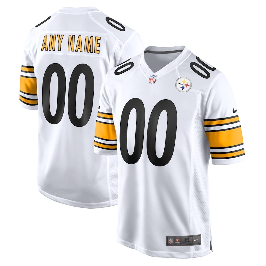 Men's Pittsburgh Steelers Nike White Game Custom Jersey - Jersey