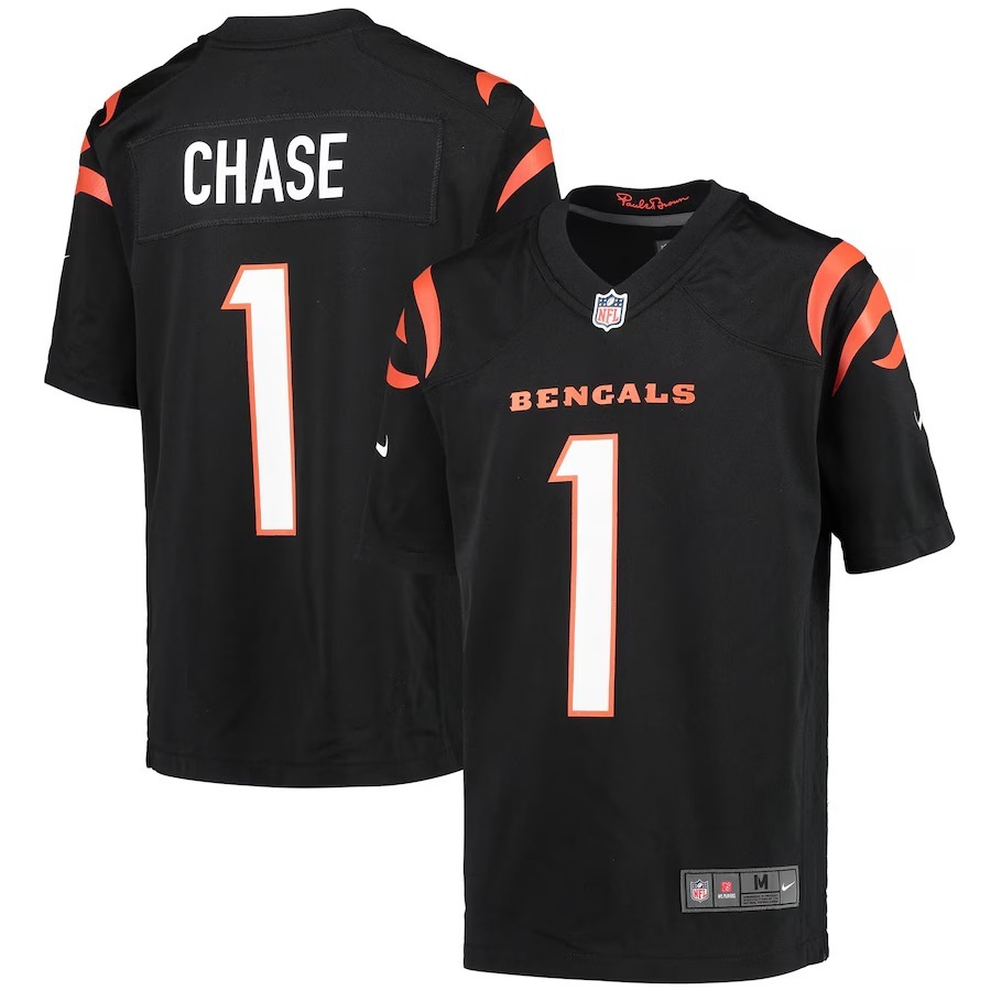 Youth Cincinnati Bengals Ja'Marr Chase Nike Black Game Jersey - Jersey