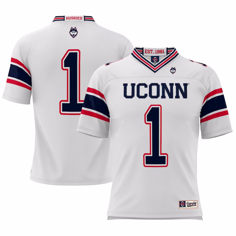 #1 UConn Huskies GameDay Greats Football Jersey - Cardinal - Jersey