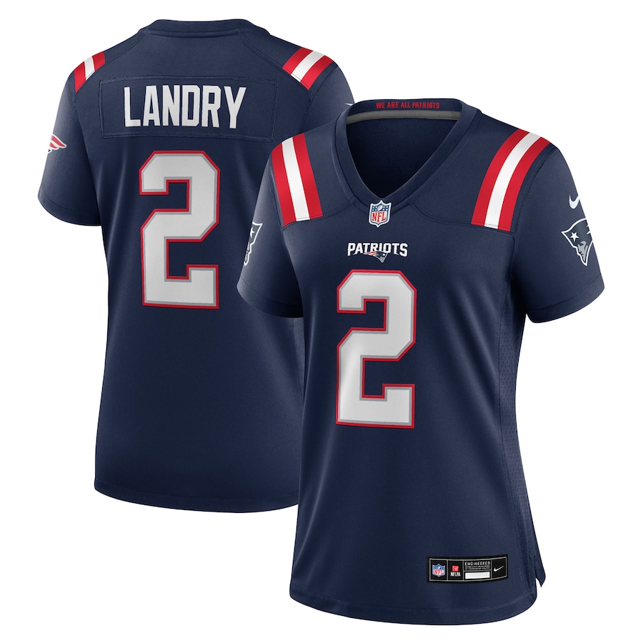 Women's New England Patriots Harold Landry Nike Navy Team Game Jersey - Jersey