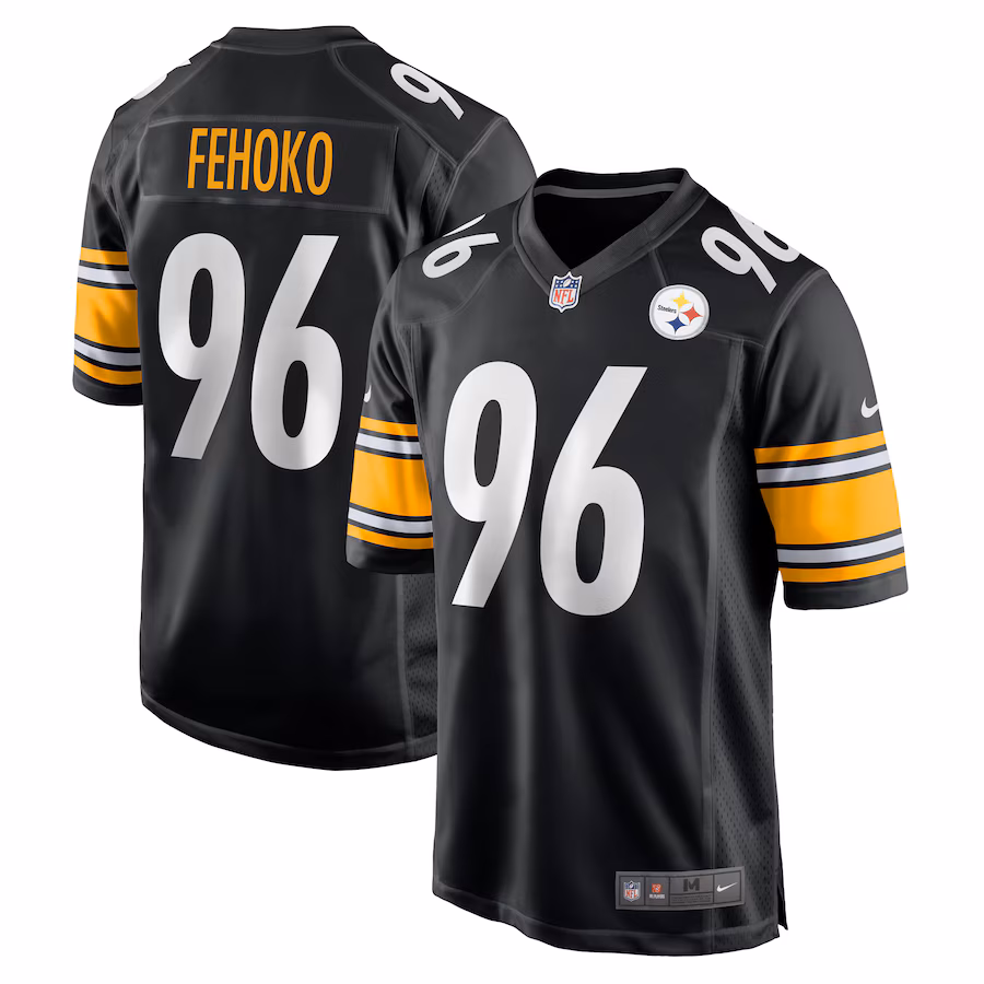 Men's Pittsburgh Steelers Breiden Fehoko Nike  Black  Game Jersey - Jersey