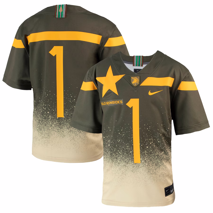 #19 Army Black Knights Nike Youth 1st Armored Division Old Ironsides Untouchable Football Jersey - Olive - Jersey