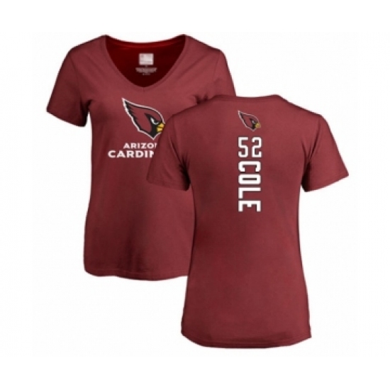 Football Women's Arizona Cardinals #52 Mason Cole Maroon Backer T-Shirt - Jersey