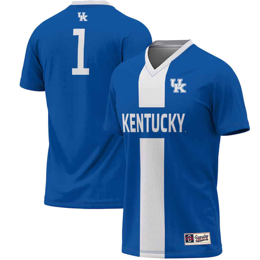 #1 Kentucky Wildcats GameDay Greats Youth Lightweight Soccer Fashion Jersey - Royal - Jersey