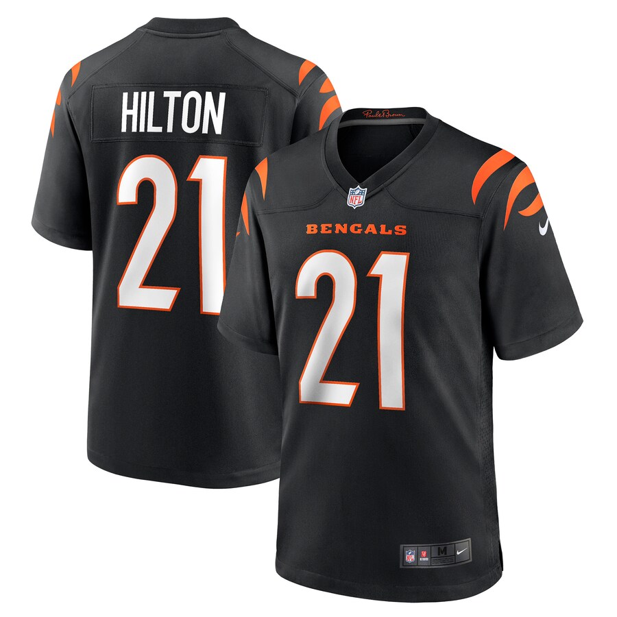 Men's Cincinnati Bengals Mike Hilton Nike Black Game Player Jersey - Jersey