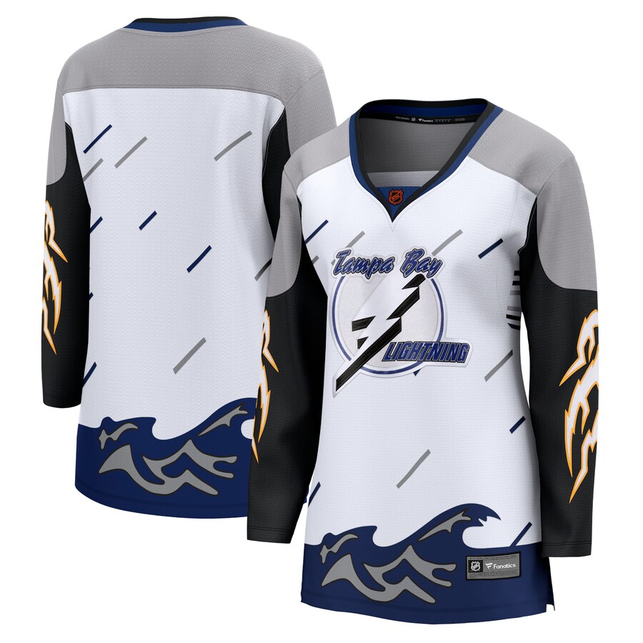 Women's Tampa Bay Lightning Fanatics Branded White Special Edition 2.0 Breakaway Blank Jersey - Jersey