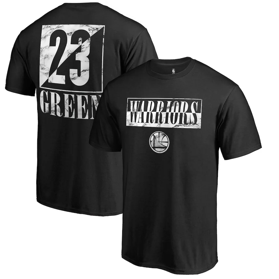 Men's Golden State Warriors Draymond Green Black Yin & Yang Name and Number T-Shirt - Jersey