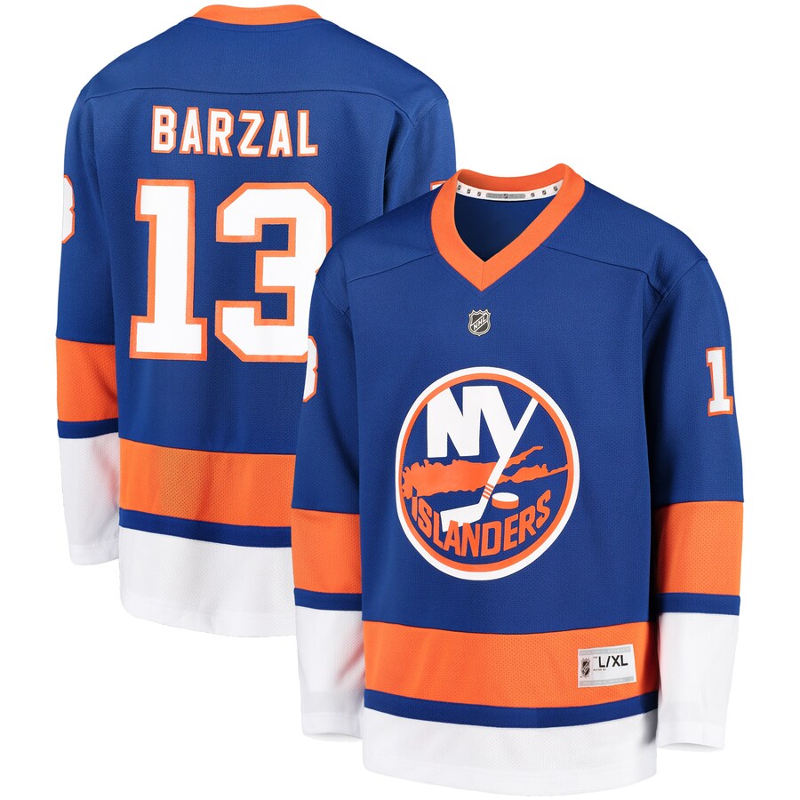 Youth New York Islanders Mathew Barzal Royal Home Player Replica Jersey - Jersey